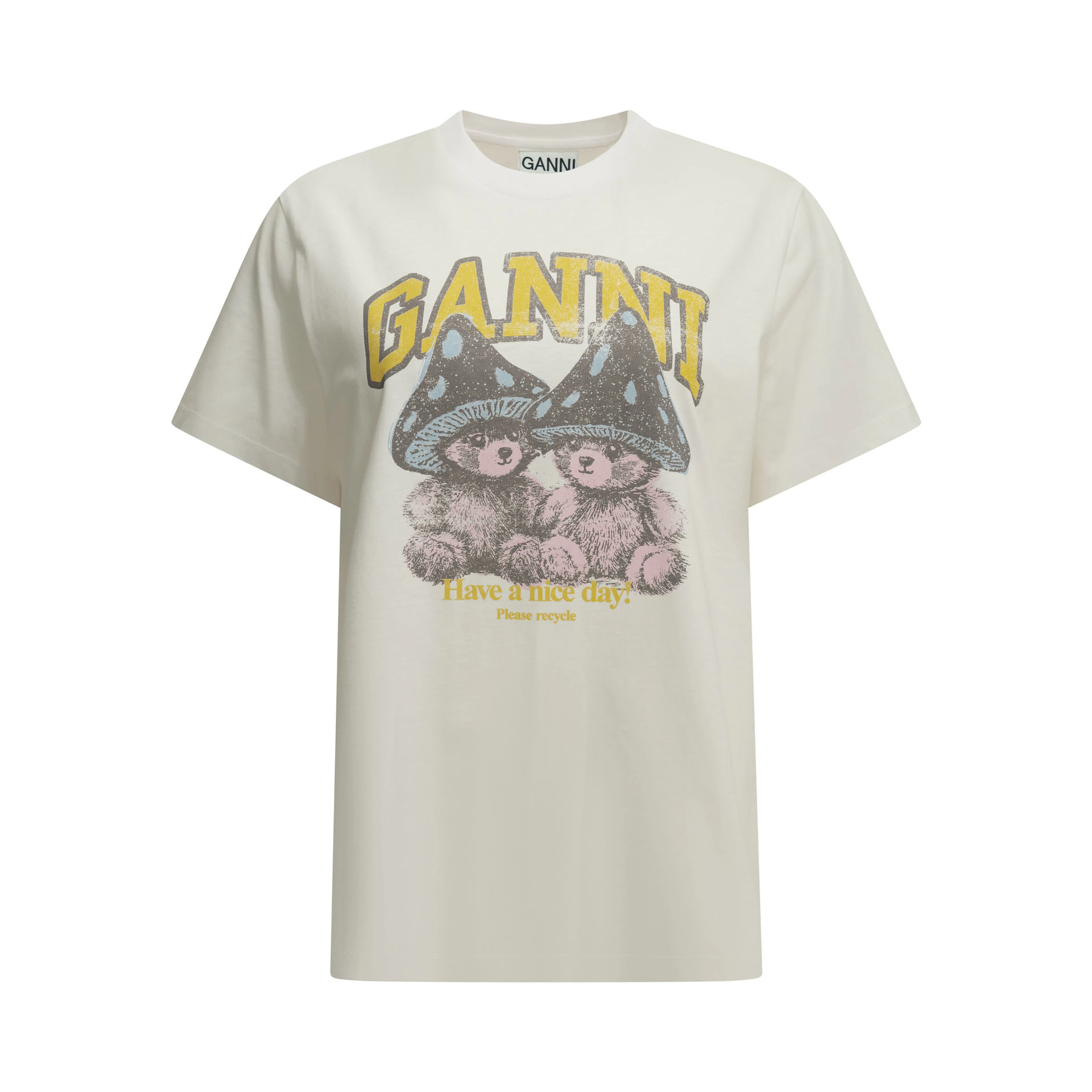 "Mushroom Teddy" Crew-Neck T-Shirt