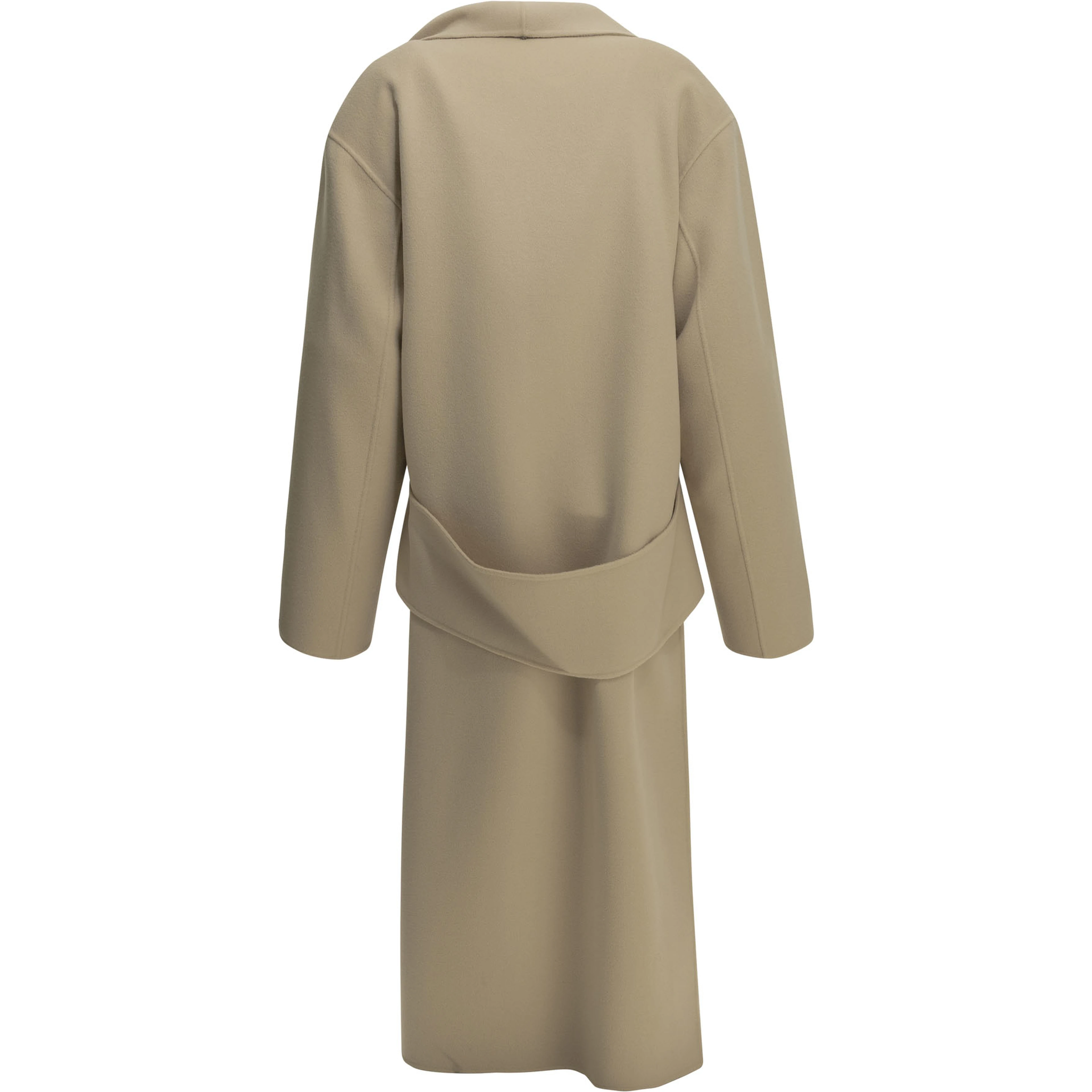 Long virgin wool coat