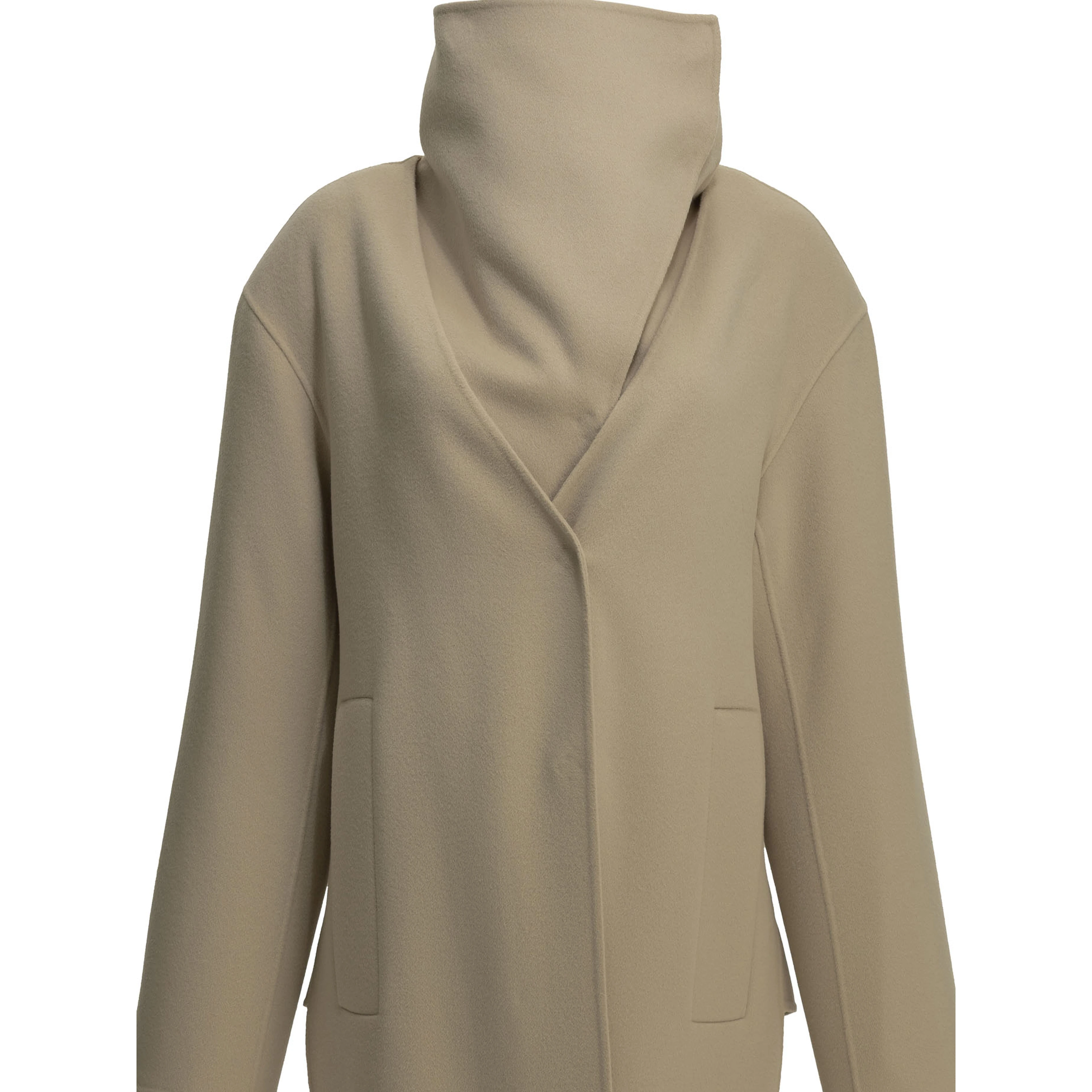 Long virgin wool coat