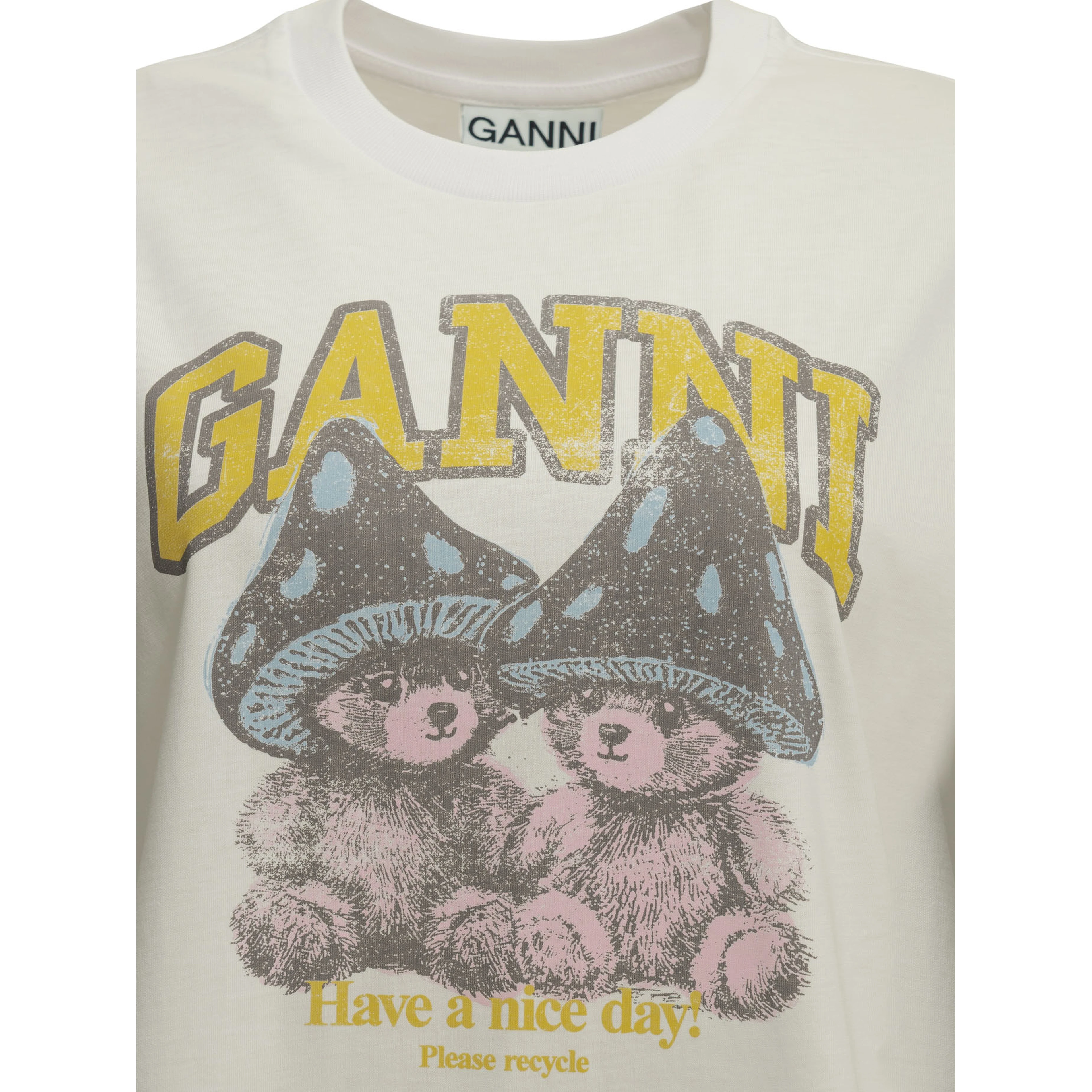 "Mushroom Teddy" Crew-Neck T-Shirt