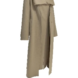Long virgin wool coat