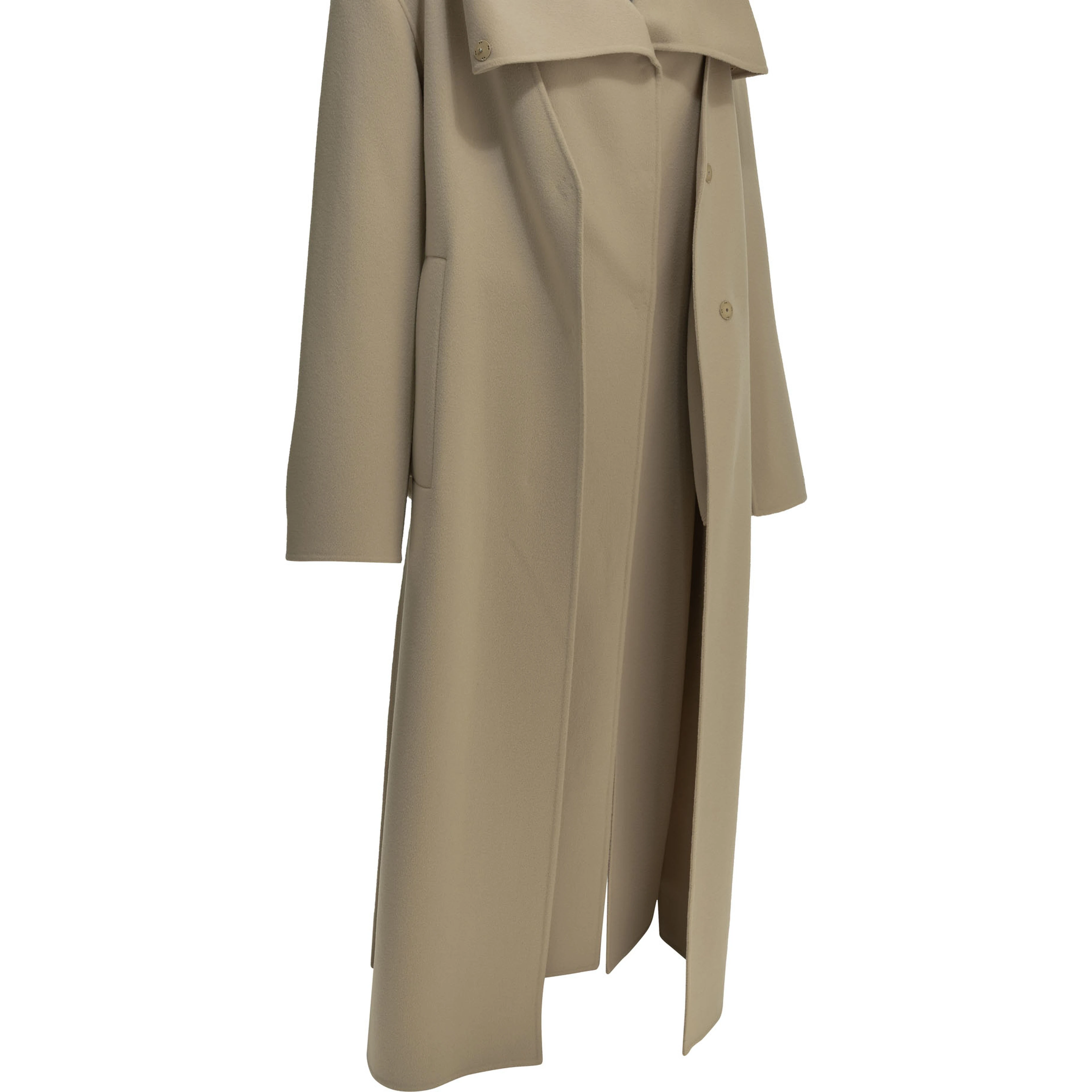 Long virgin wool coat
