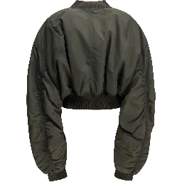 "Secchia Cropped Flight" Bomber Jacket