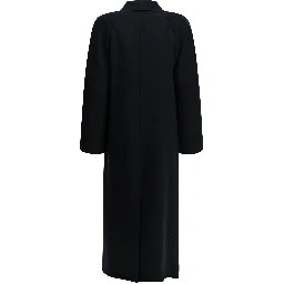 Long double-breasted cashmere coat