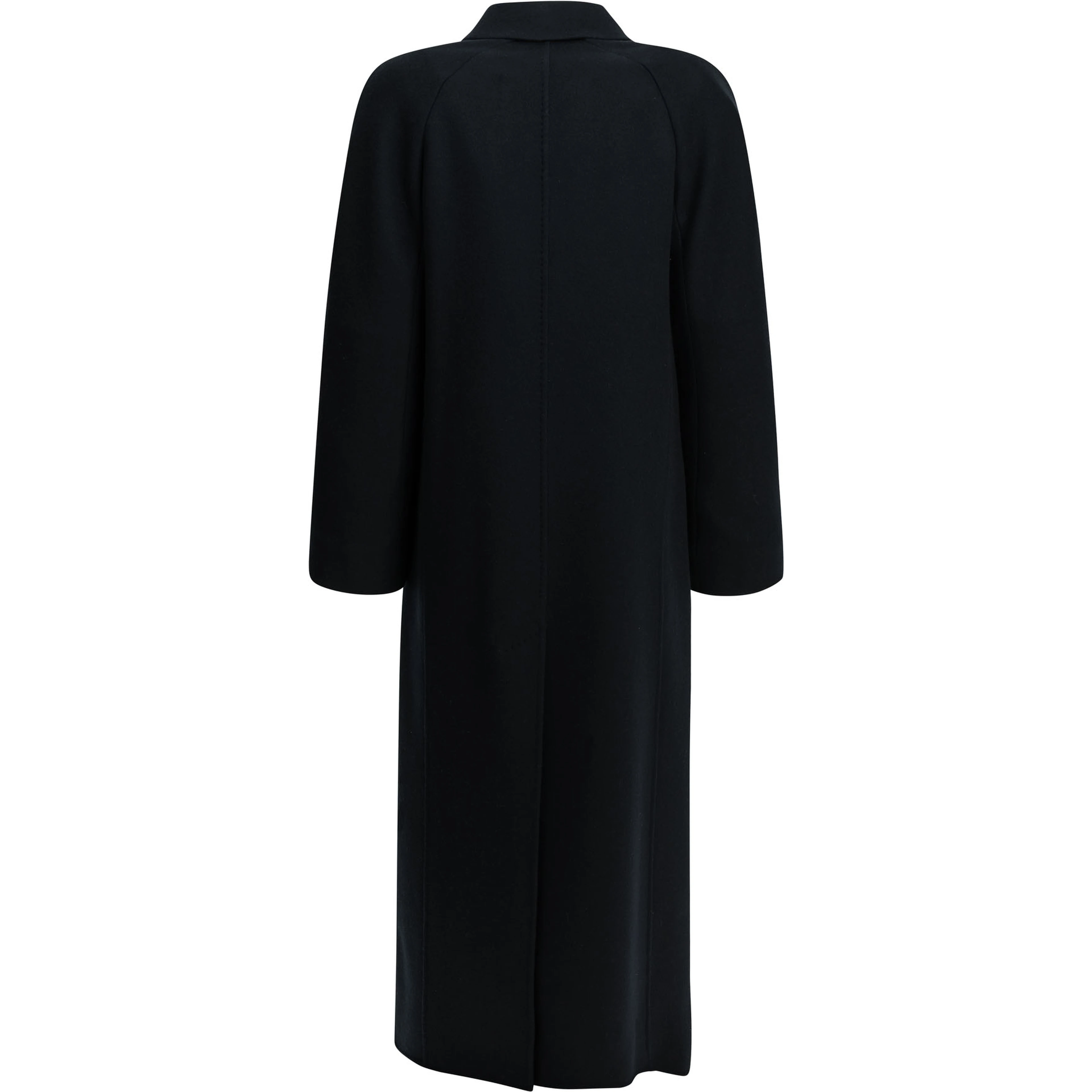 Long double-breasted cashmere coat