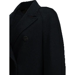 Long double-breasted cashmere coat