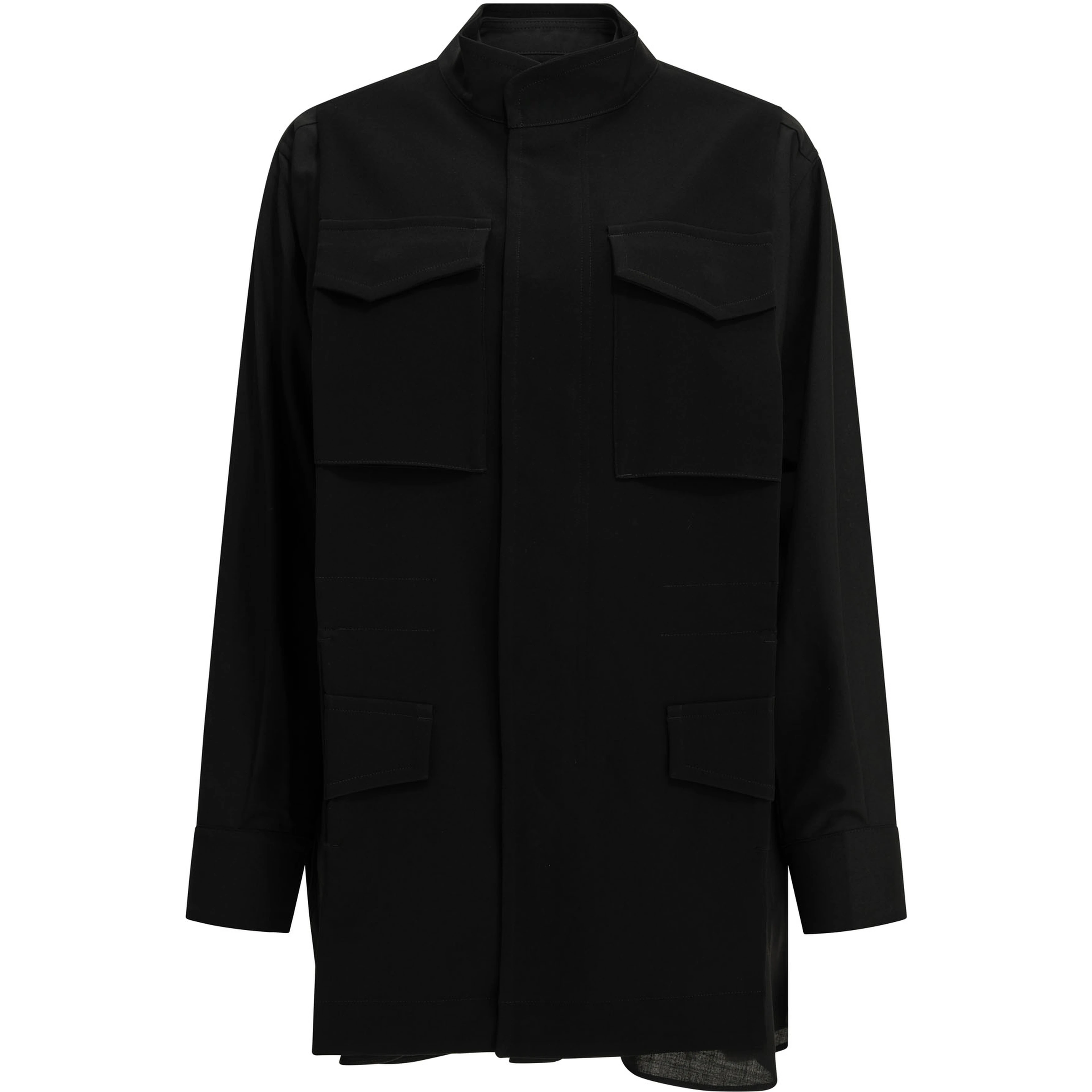 Casual crepe satin shirt