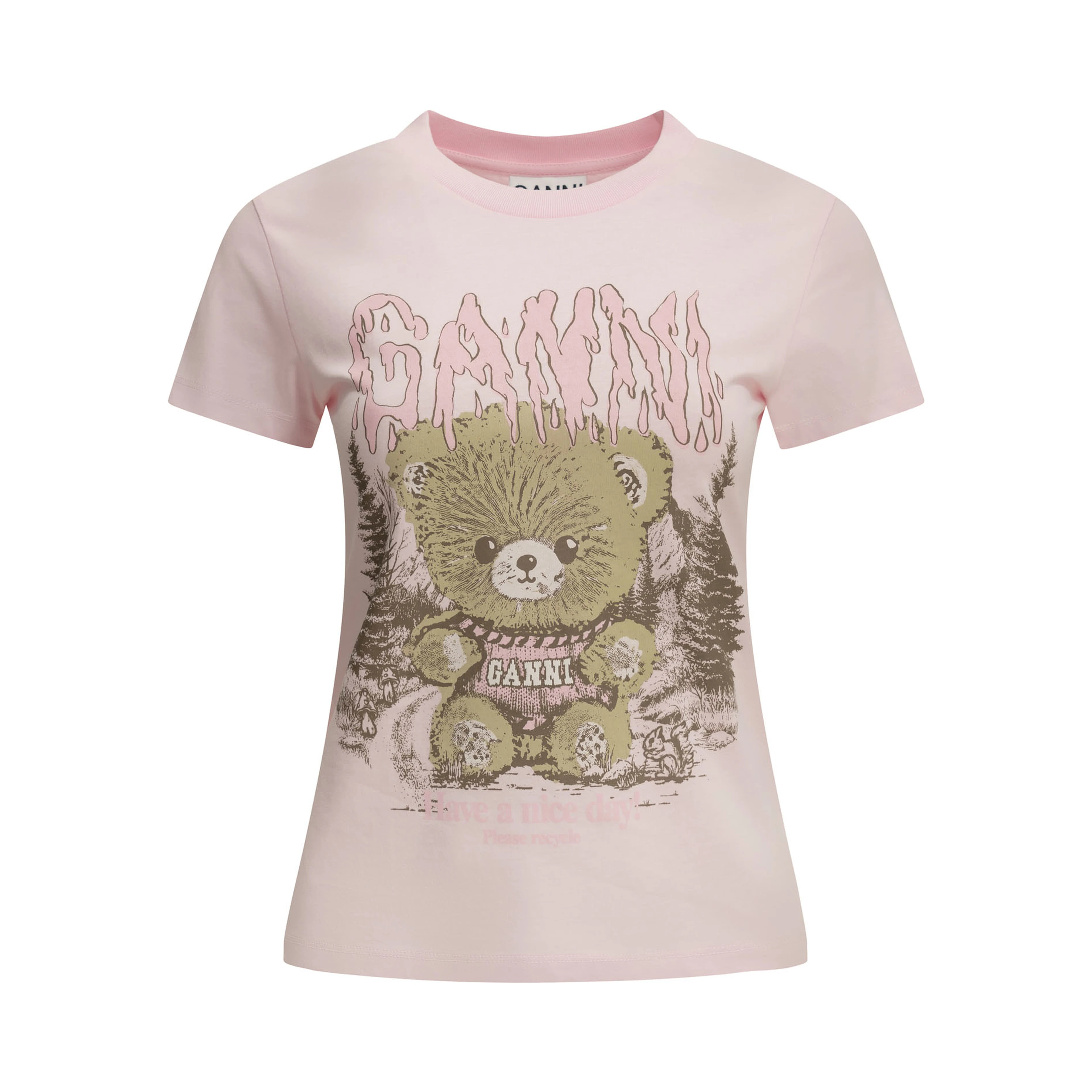 "Forest Teddy" Crew-Neck T-Shirt