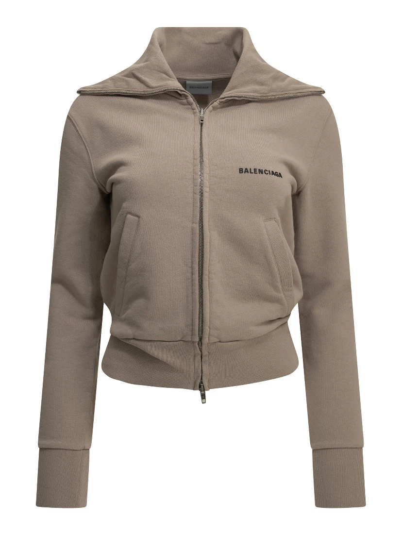 Zip-up Sweatshirt with Logo