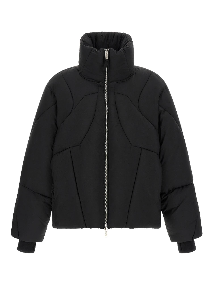 Black Nylon Full-Length Jacket