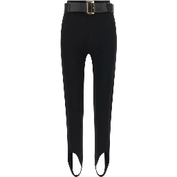 Black Viscose Athletic Pants