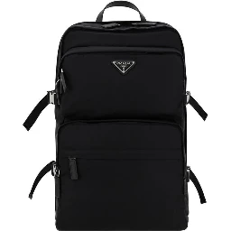 Black Recycled Polyamide Backpack