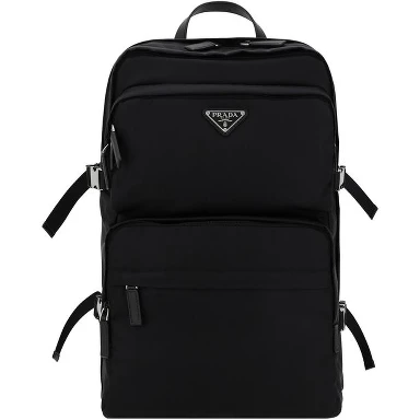 Black Recycled Polyamide Backpack