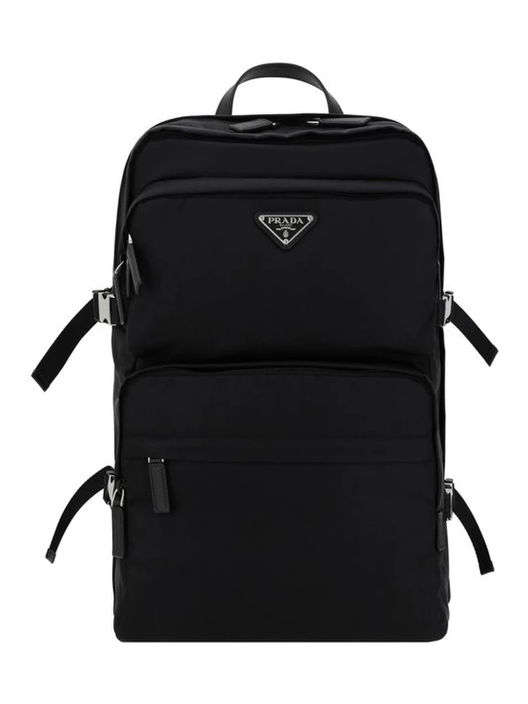 Black Recycled Polyamide Backpack