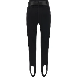 Black Viscose Athletic Pants