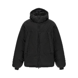 Black Recycled Polyamide Full-Length Jacket