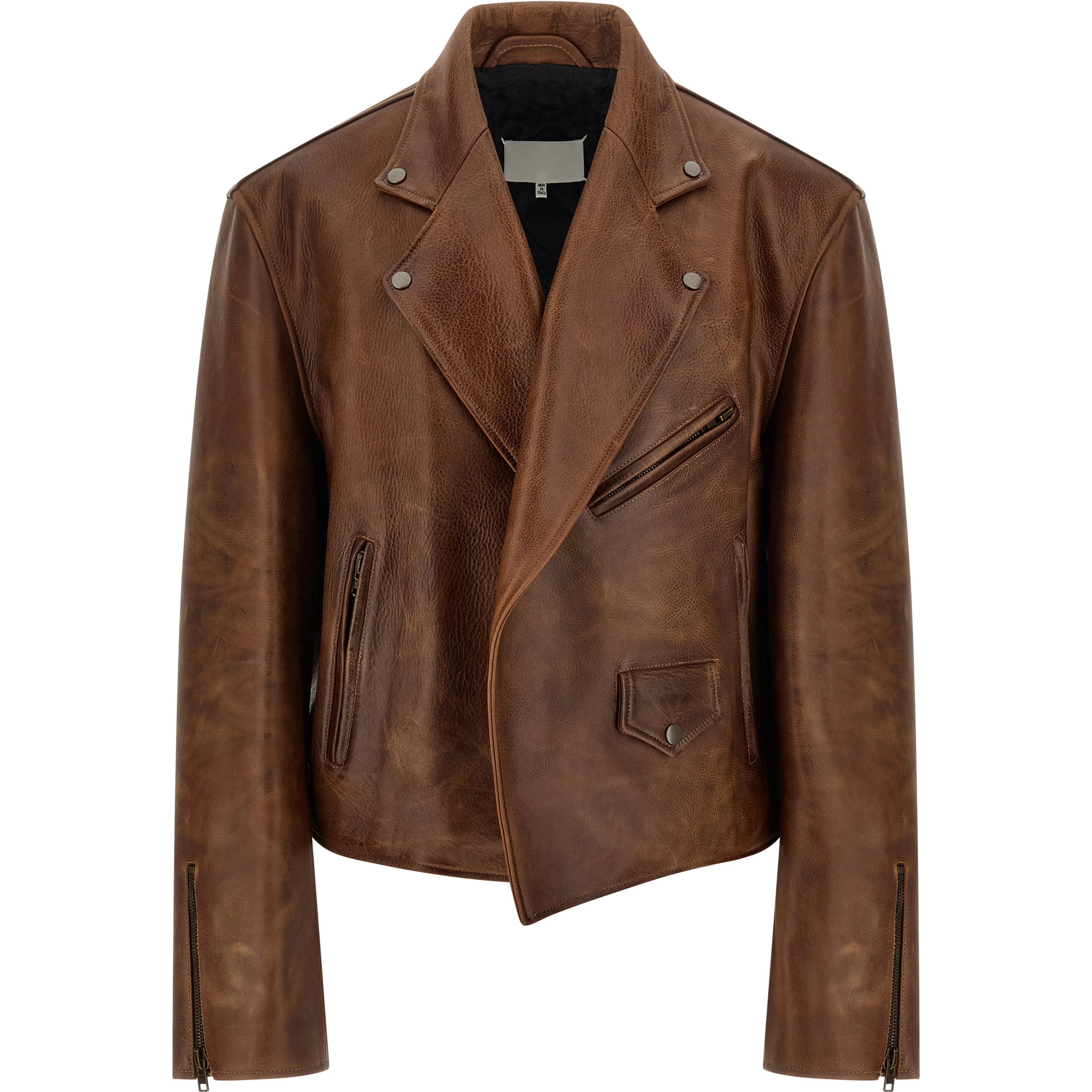 Brown Calfskin Leather Jacket