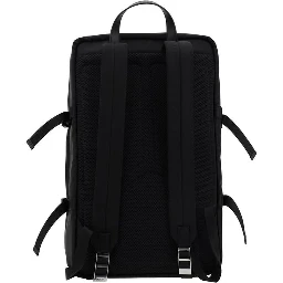 Black Recycled Polyamide Backpack