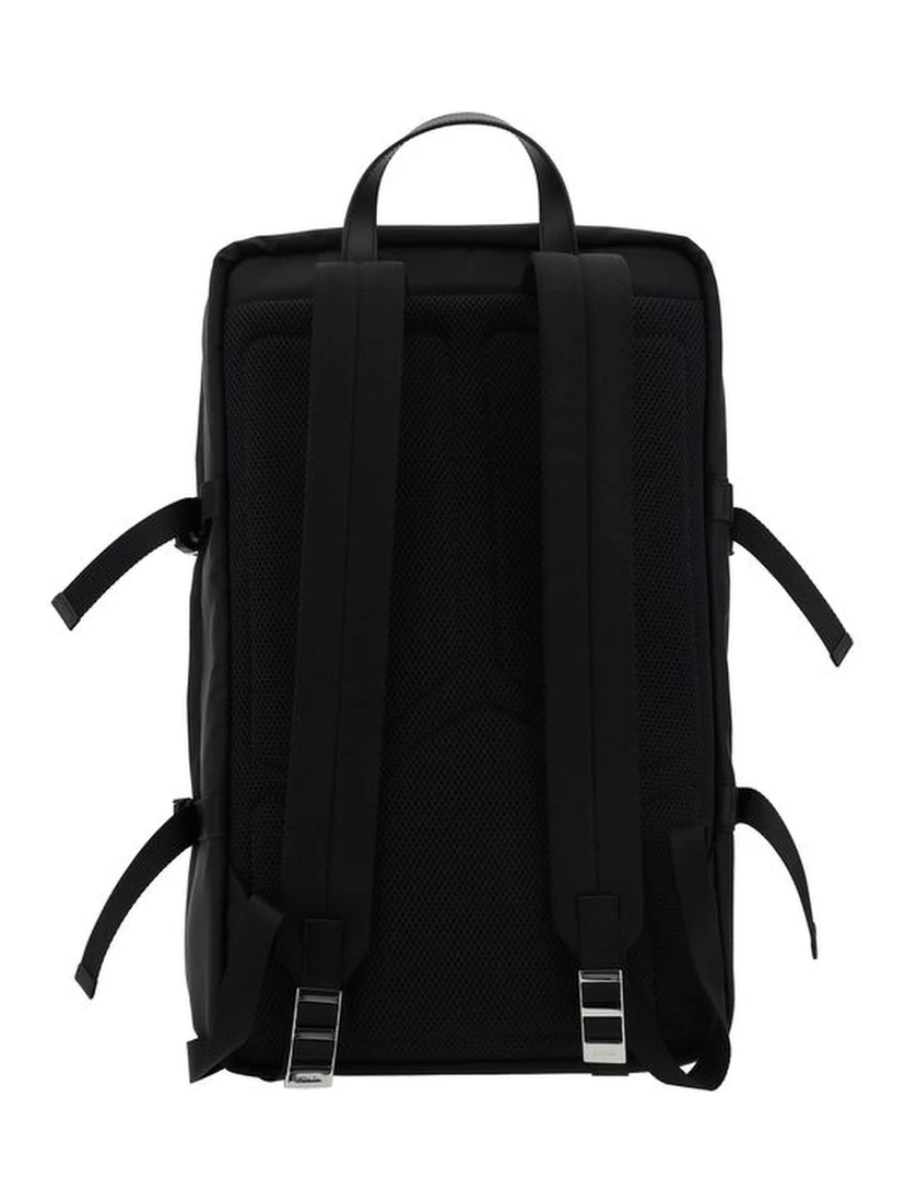 Black Recycled Polyamide Backpack