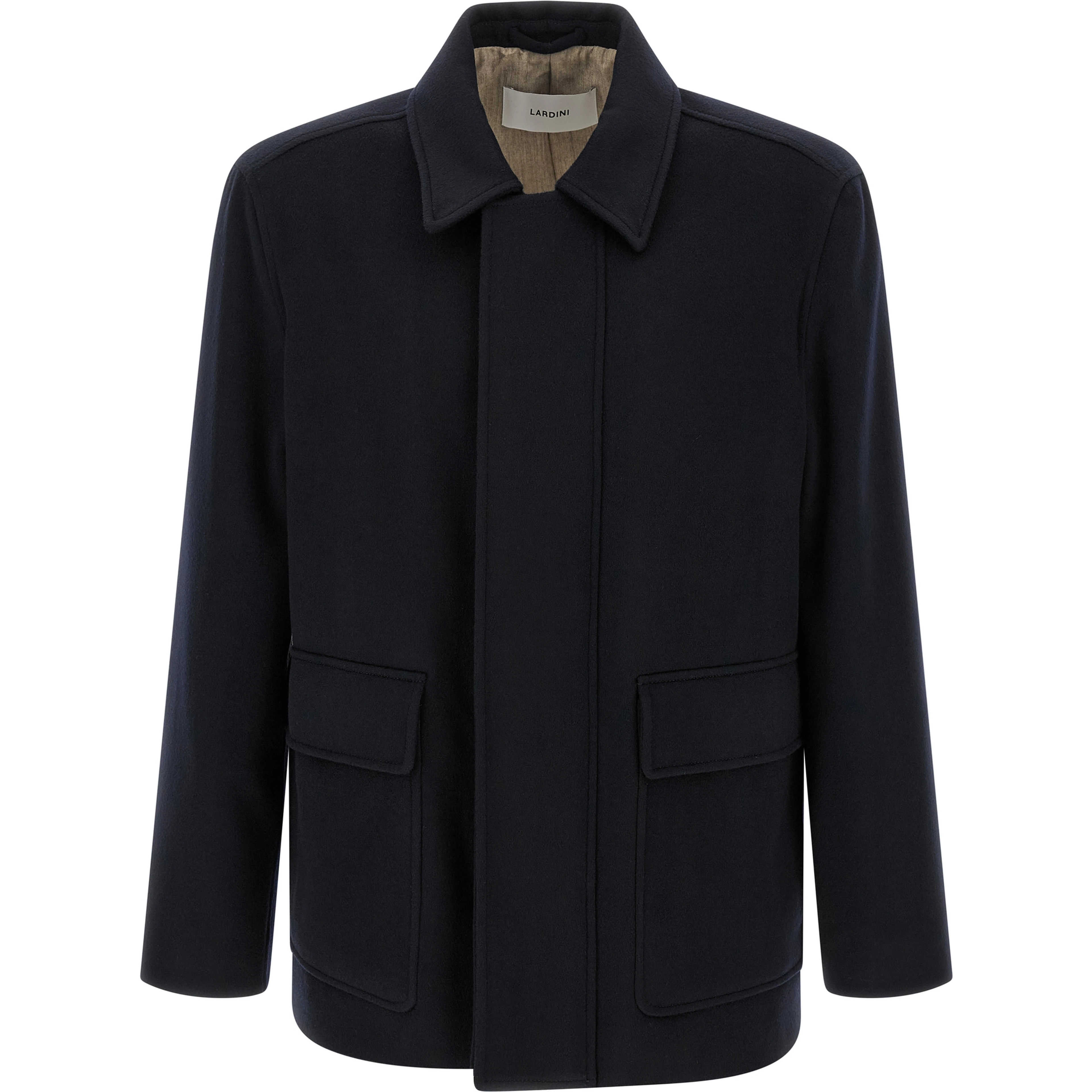 Blue Cashmere Full-Length Jacket