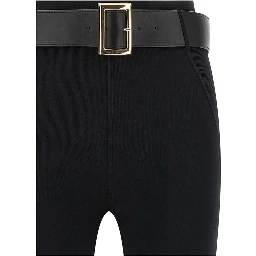 Black Viscose Athletic Pants
