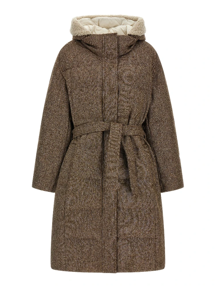 Brown Virgin Wool Coat