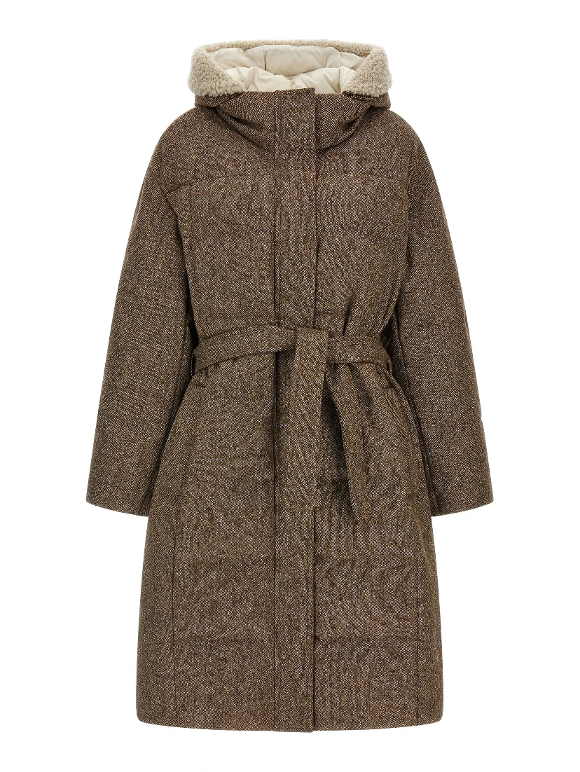 Brown Virgin Wool Coat