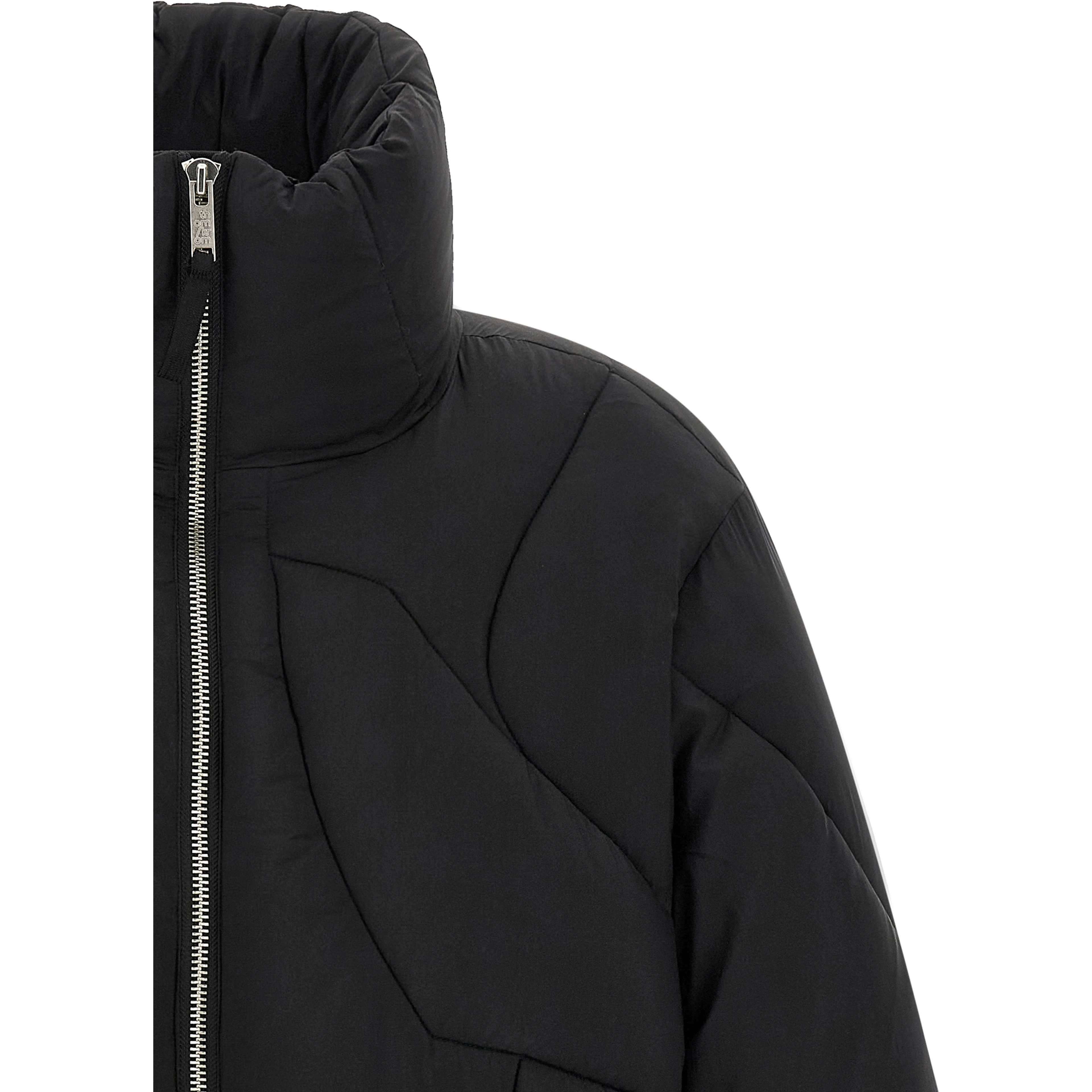 Black Nylon Full-Length Jacket