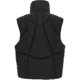 Black Nylon Sleeveless Jacket