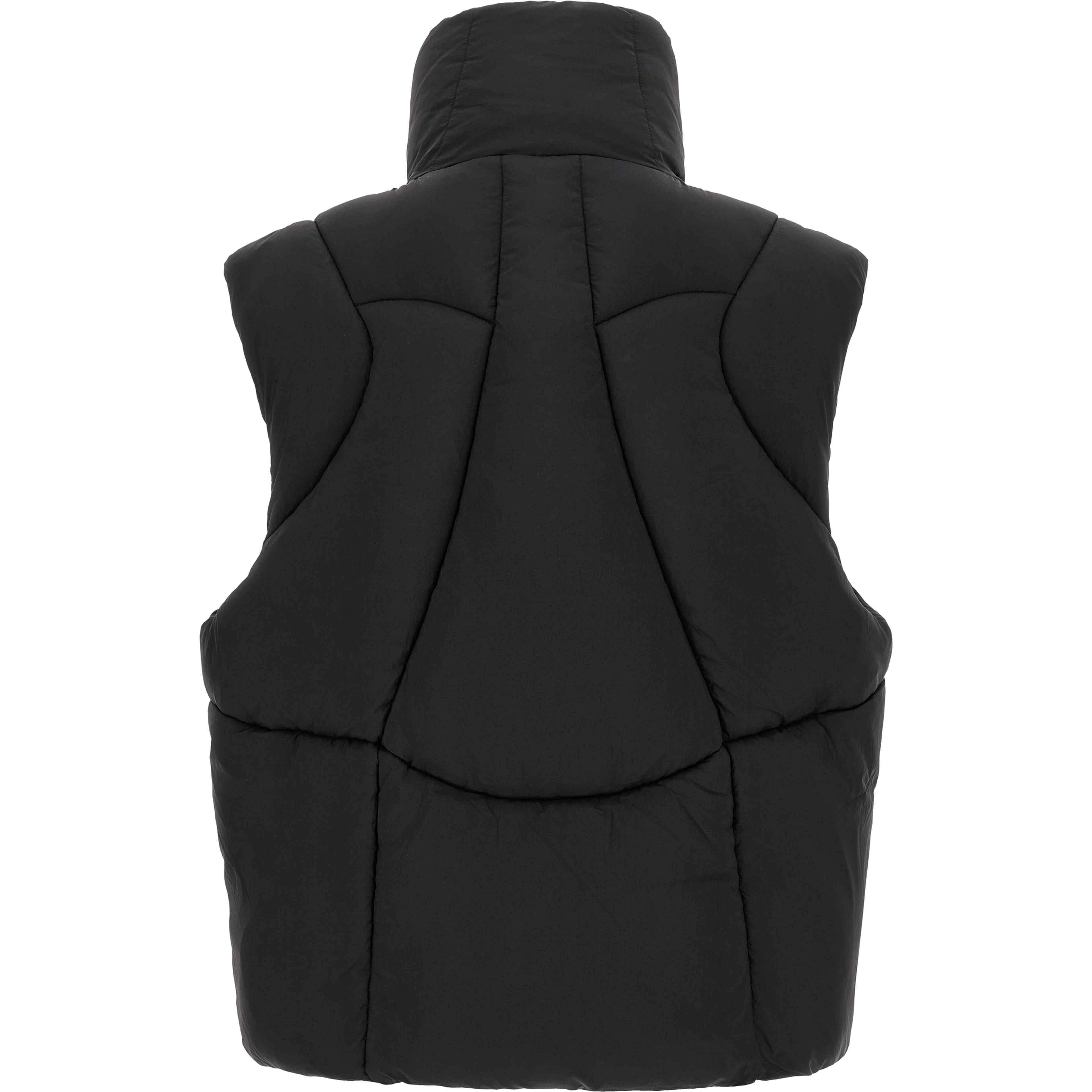 Black Nylon Sleeveless Jacket