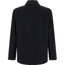 Blue Cashmere Full-Length Jacket