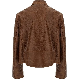 Brown Calfskin Leather Jacket
