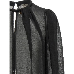 Black Polyester Blouse