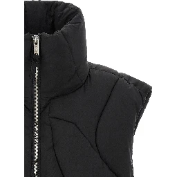 Black Nylon Sleeveless Jacket