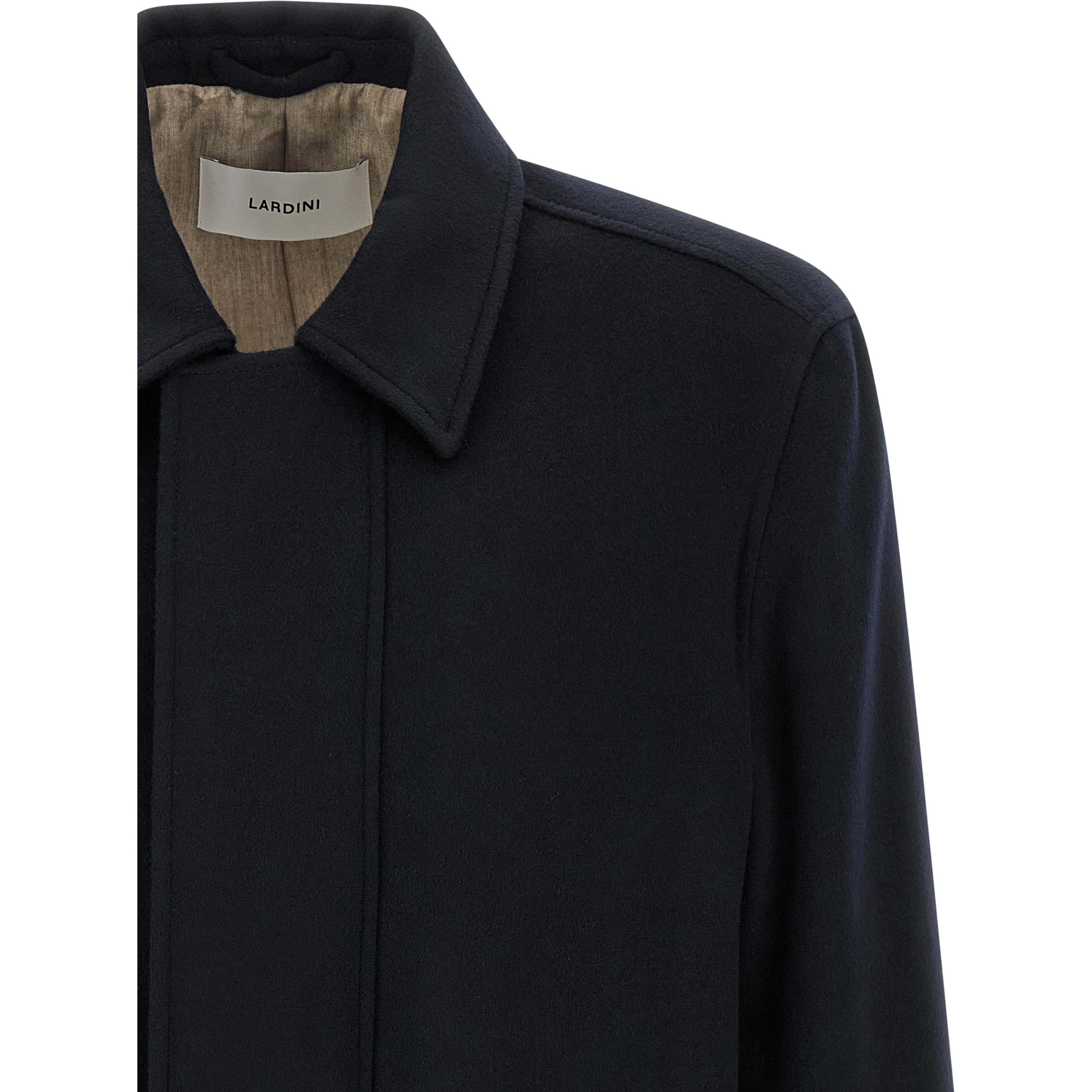 Blue Cashmere Full-Length Jacket