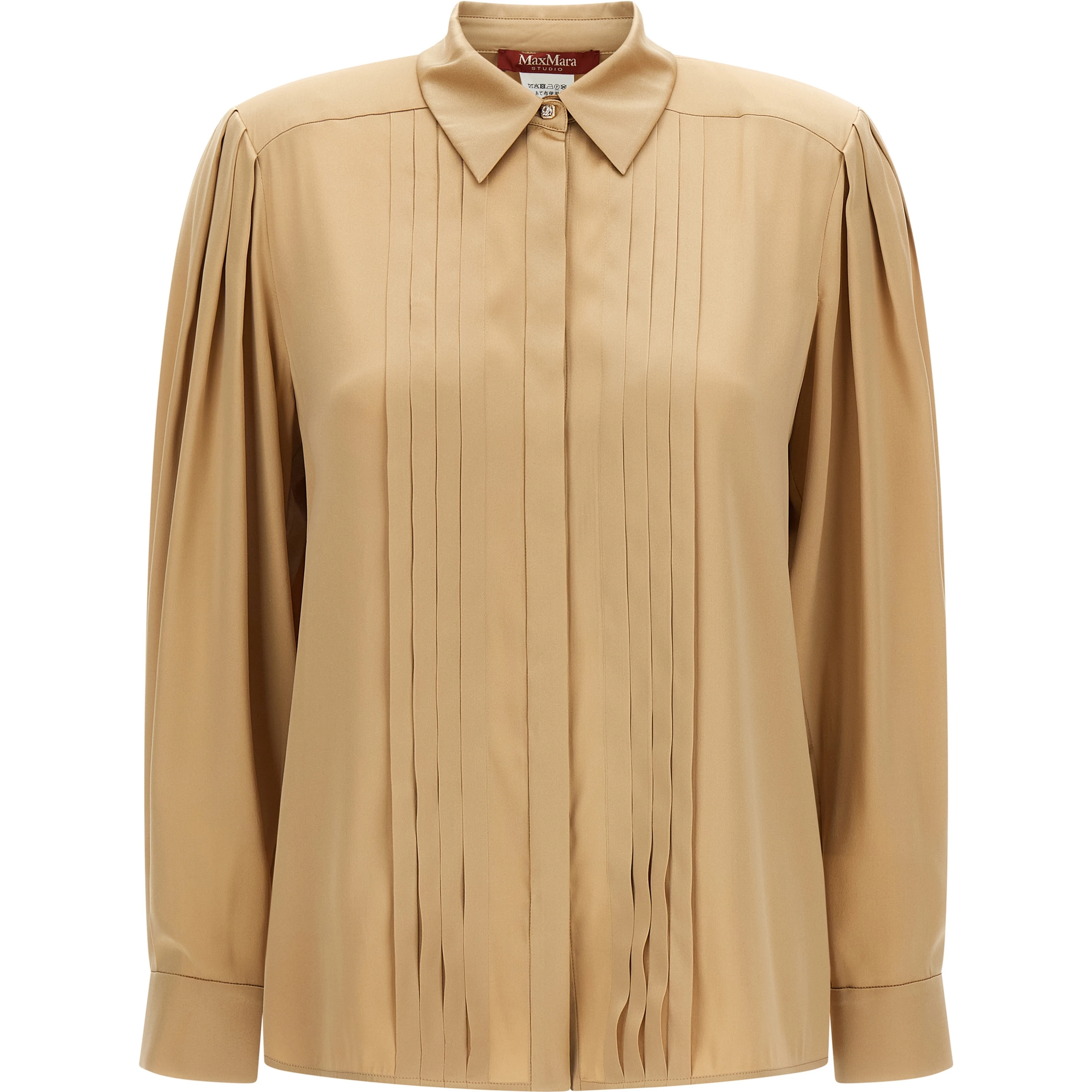 Beige Silk Blouse