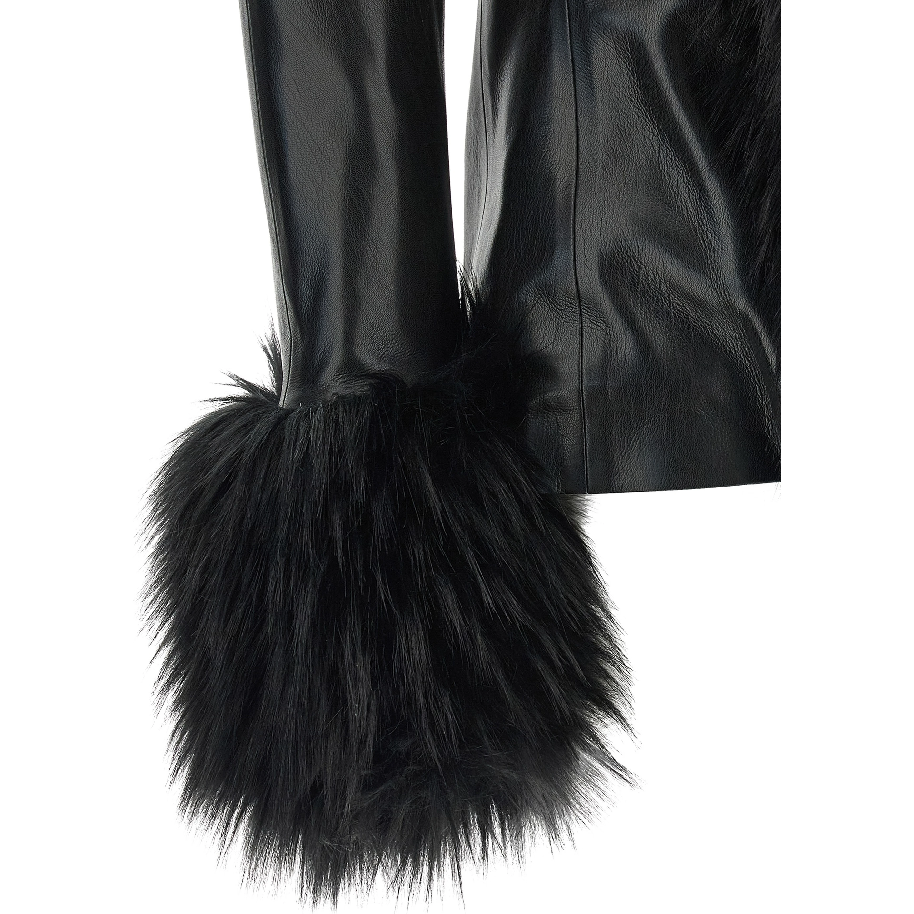 Black Polyester Leather Jacket