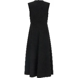 Black Wool Midi Dress