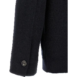 Blue Cashmere Full-Length Jacket