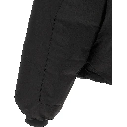 Black Recycled Polyamide Full-Length Jacket