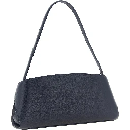 Blue Calfskin Shoulder Bag