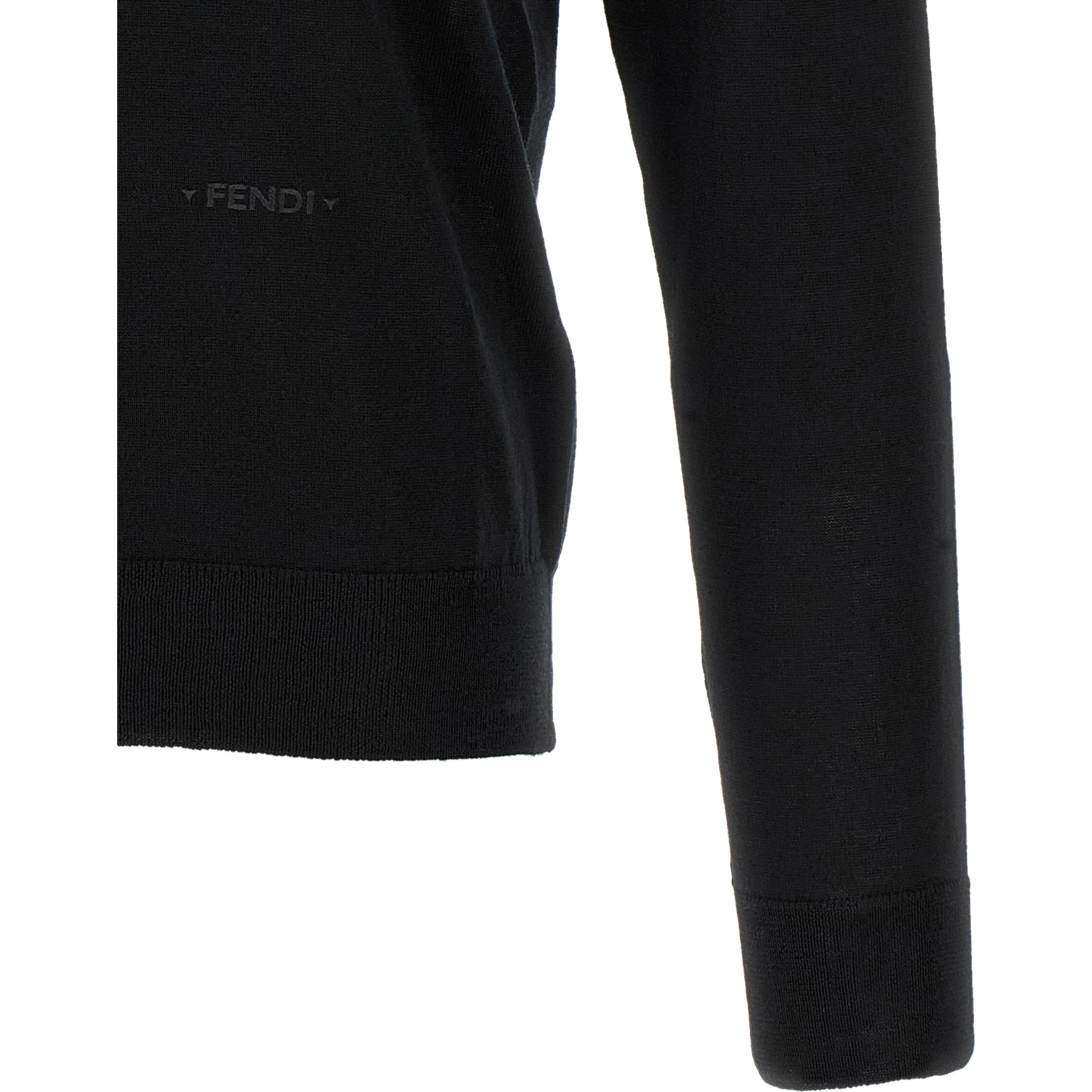Black Virgin Wool Polo Shirt