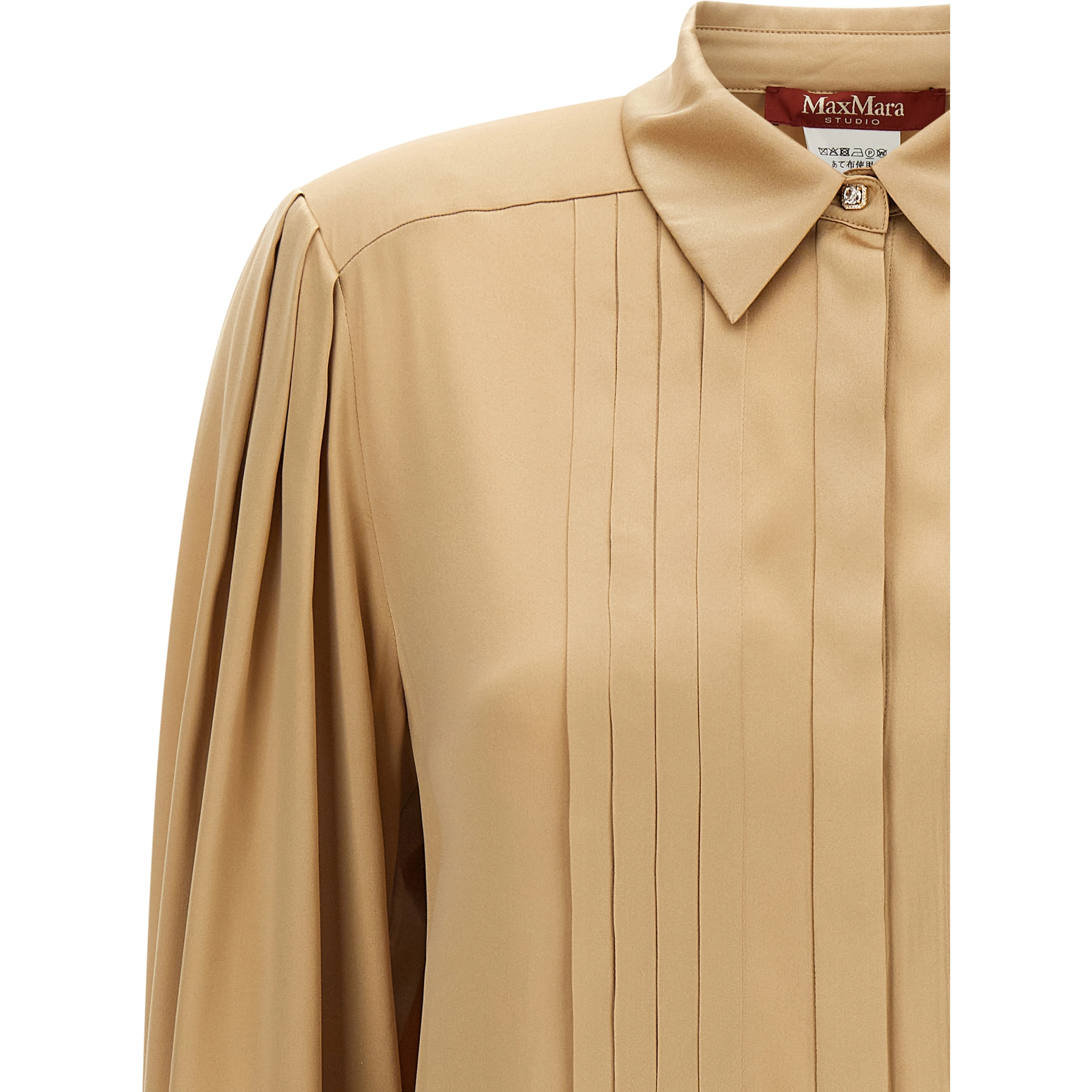 Beige Silk Blouse