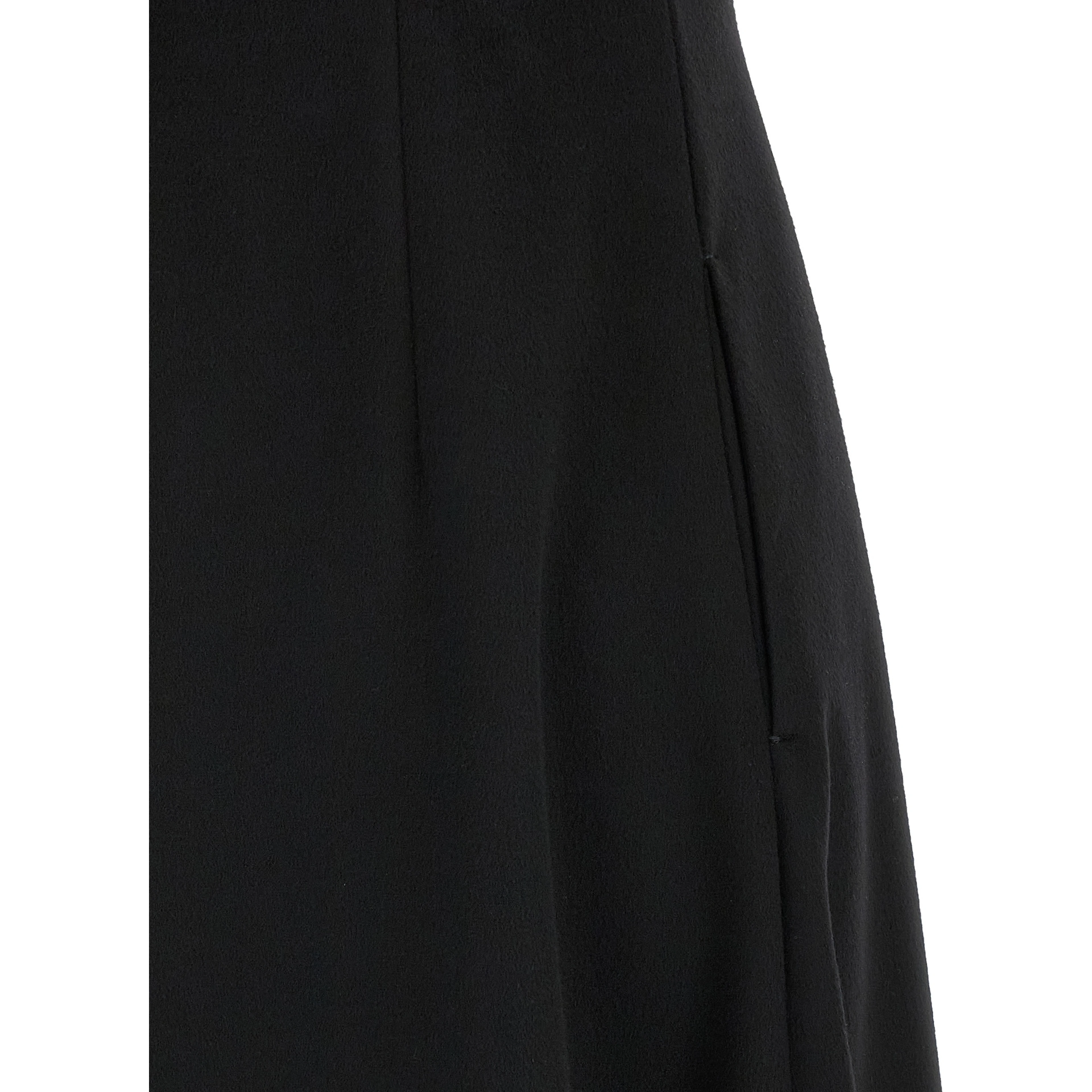 Black Wool Midi Dress
