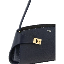 Blue Calfskin Shoulder Bag