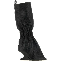 Black Calfskin Over The Knee