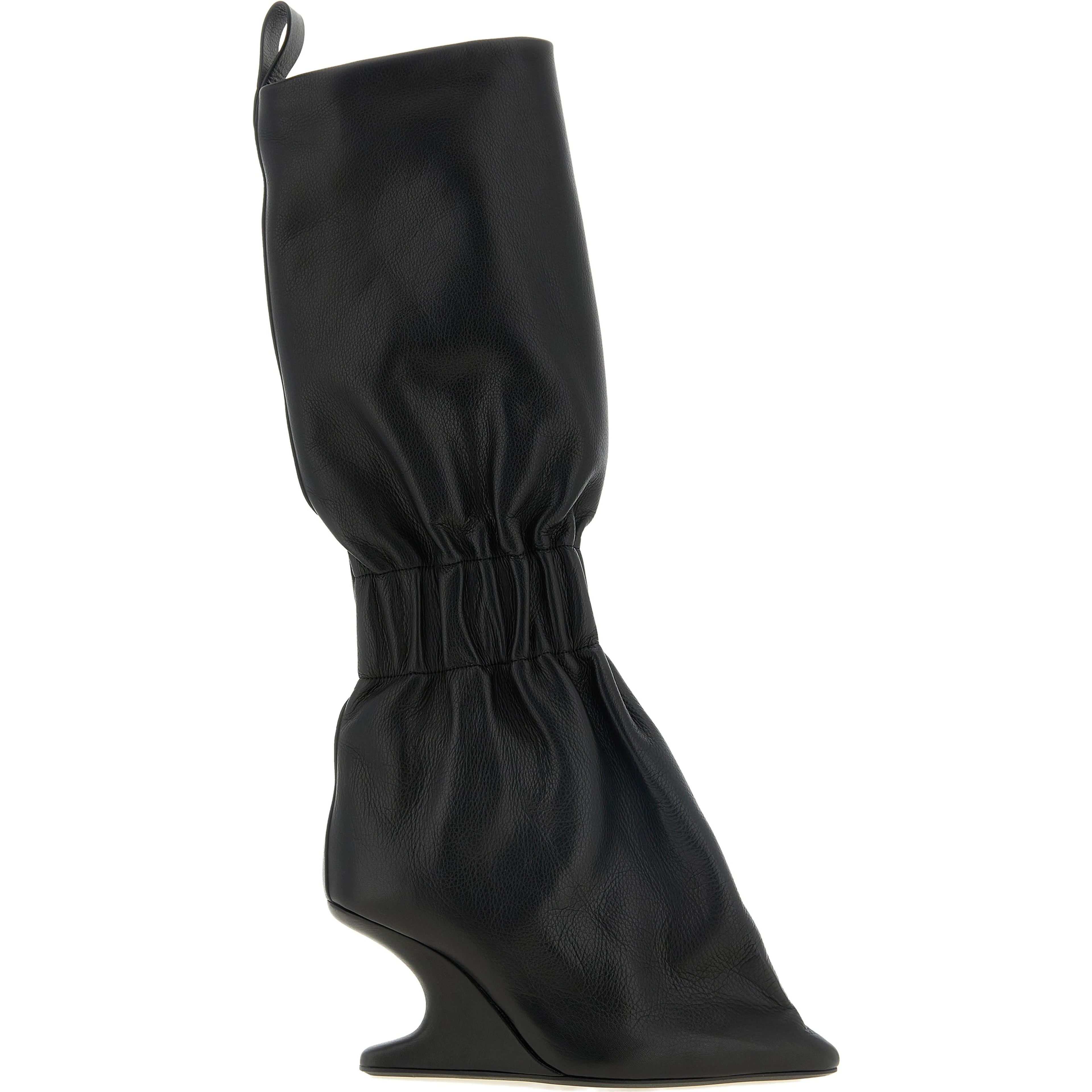 Black Calfskin Over The Knee