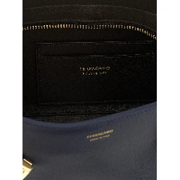 Blue Calfskin Shoulder Bag