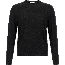 Black Virgin Wool Cardigan