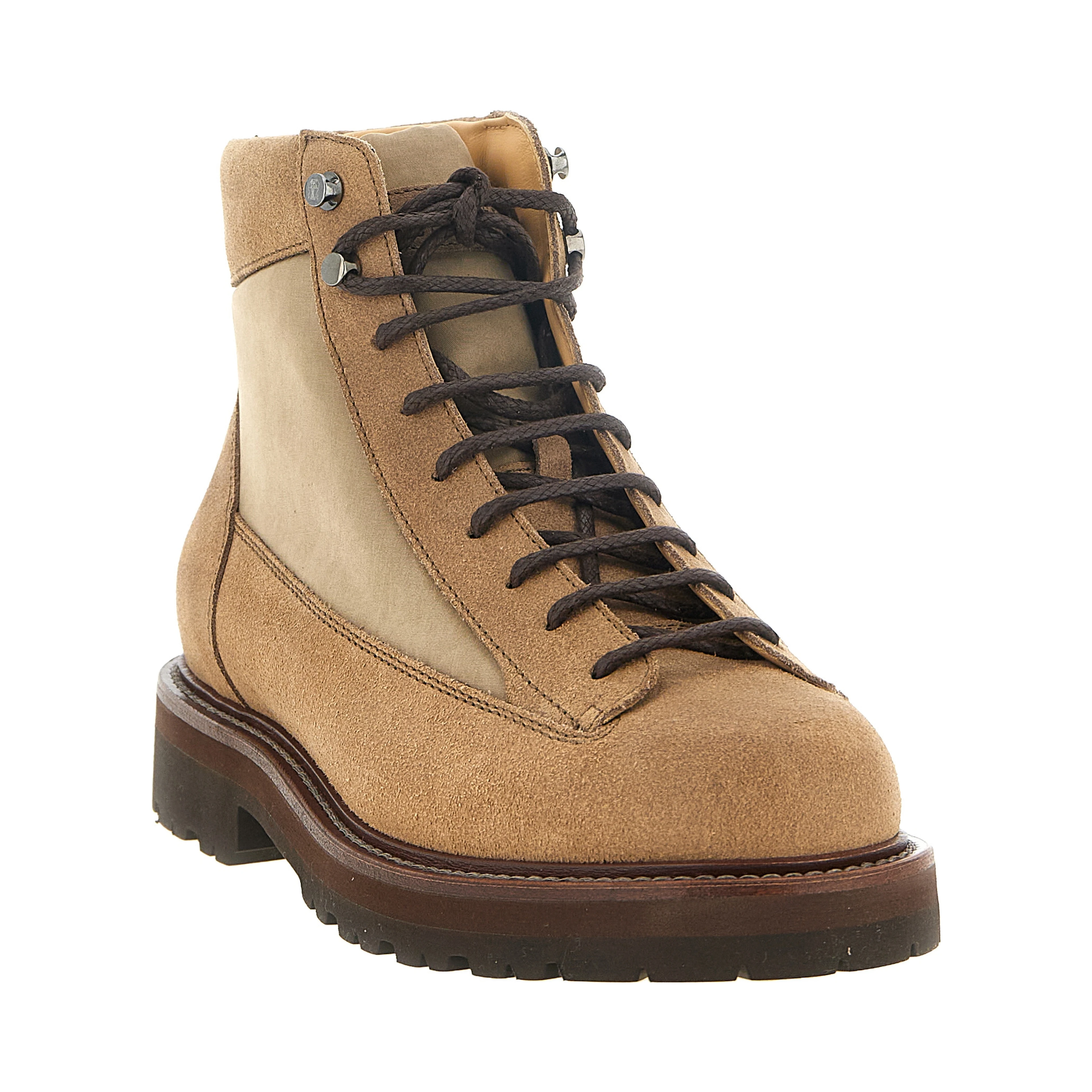 Beige Calfskin Ankle Boots